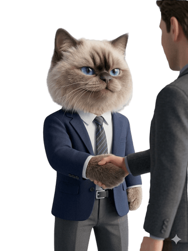 Let's Work mascot shaking hands to confirm a placement