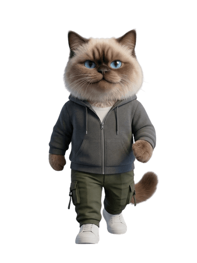 Let's Work mascot walking forward with purpose